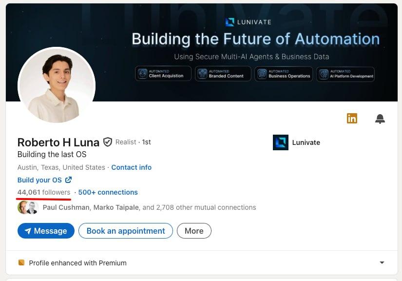 Roberto H Luna LinkedIn profile