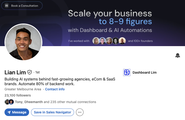 Lian Lim LinkedIn profile