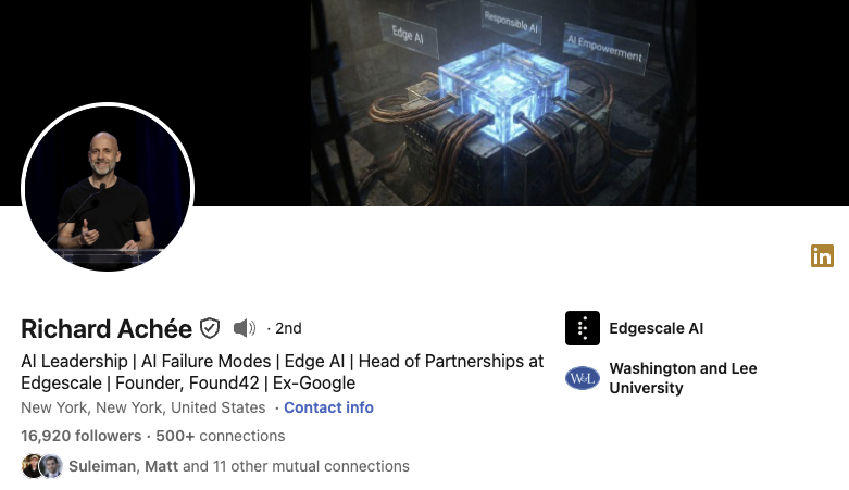 Richard Achee LinkedIn profile