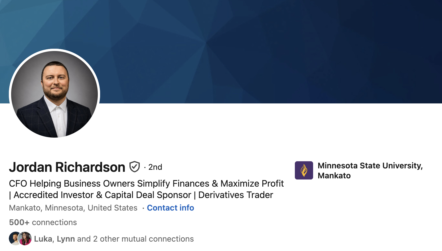 Jordan Richardson LinkedIn profile