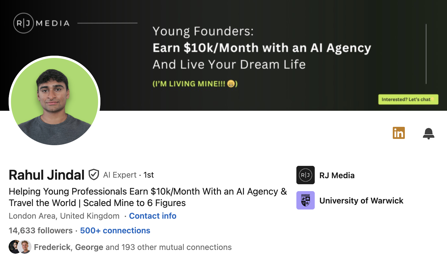 Rahul Jindal LinkedIn profile